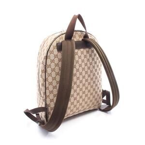 Gucci backpack canvas leather beige brown